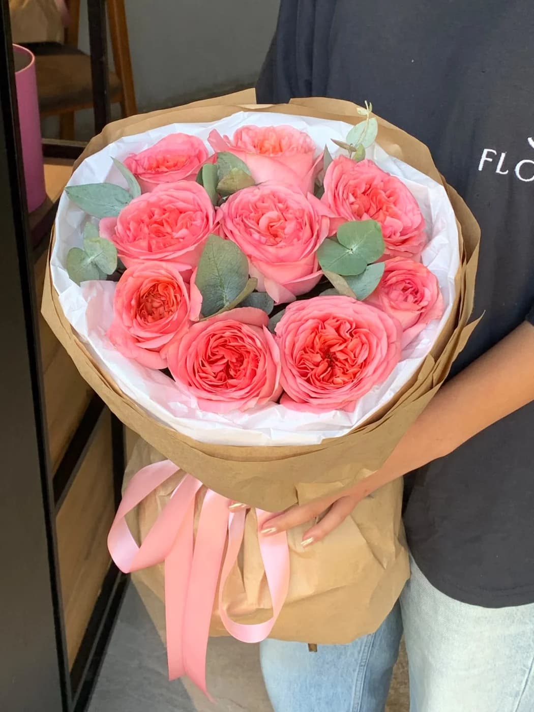Моно букет из роз Pink Expression