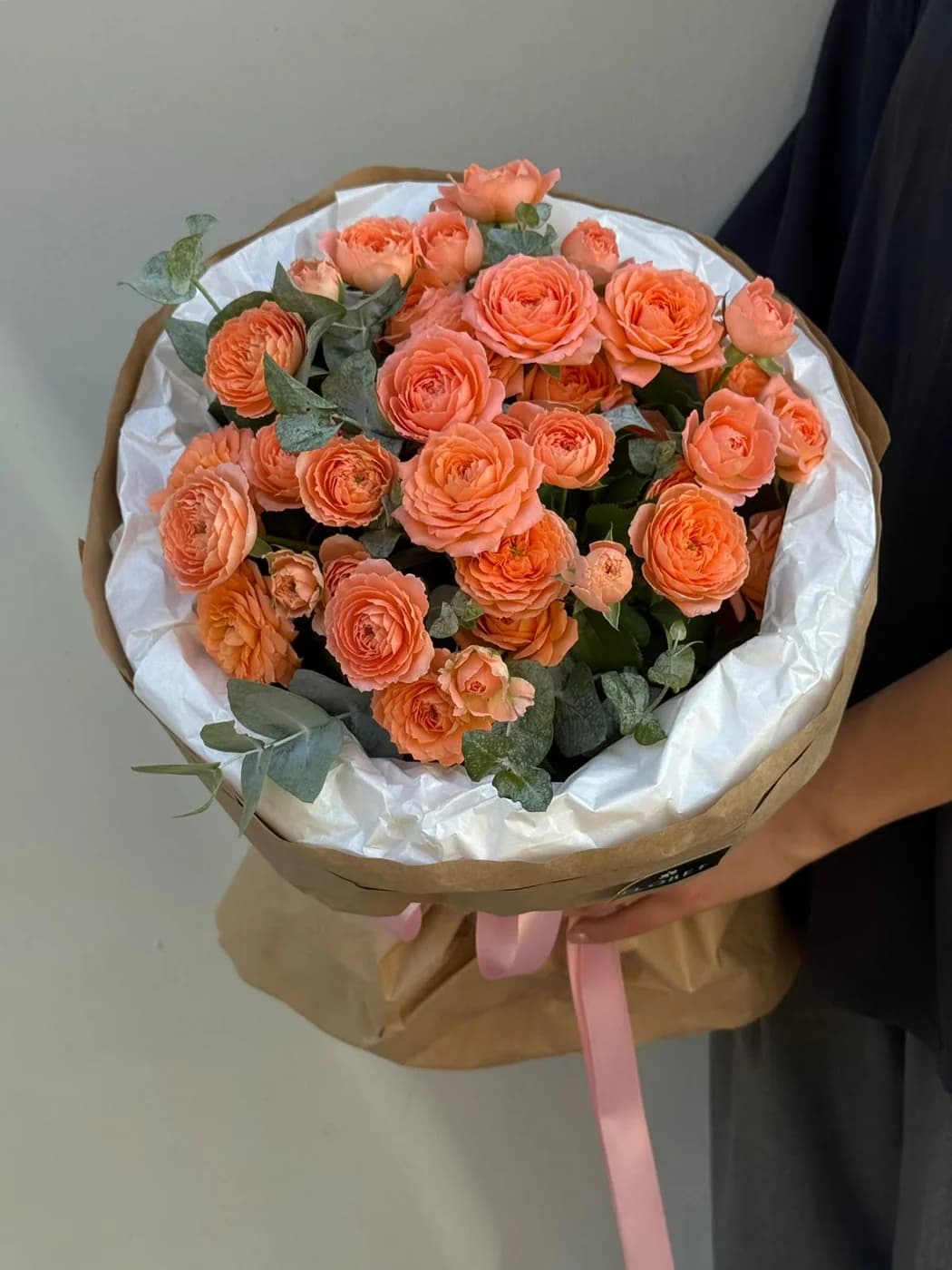 Моно букет из роз Orange Romantic